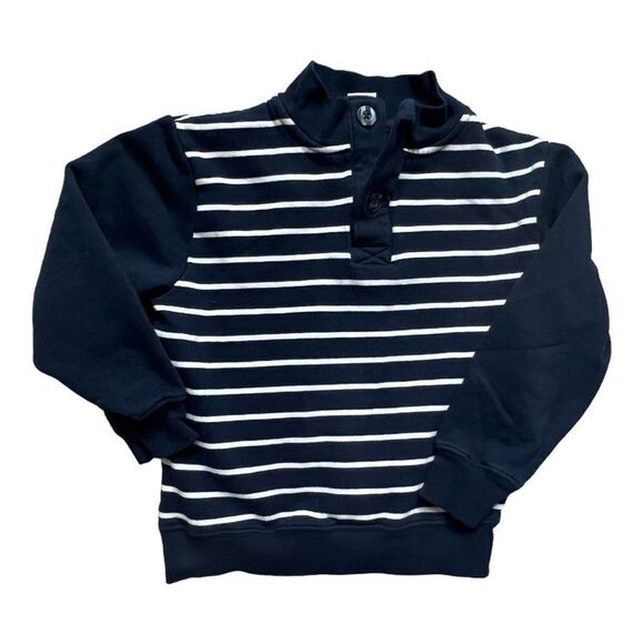 Boys Gymboree Striped Nantucket Navy Striped Sailing Pullover  Sz S  5/6 - Picture 1 of 1